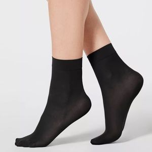 Free People Black Lightweight Socks